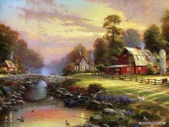 Wallpaper Nature Thomas Kinkade