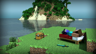 Minecraft Steve Resting HD Wallpaper