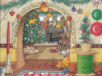 Wallpaper Of The Night Before Christmas Illustration No