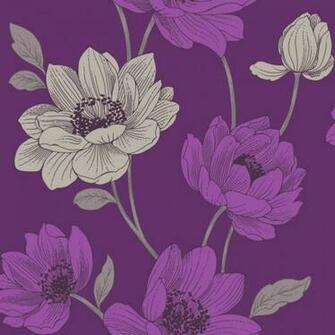 Continue Shopping At B Q Bohemia Wallpaper In Plum By Sophie Conran