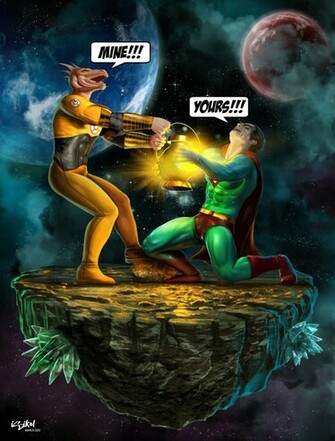 Bizarro Vs Larfleeze Orange Lantern By Isikol