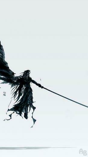 Sephiroth From Final Fantasy Anime iPhone Wallpaper