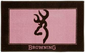 Pink Browning Background Bath Mat Rug Jpg