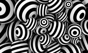Abstract Balls With Stripes Wallpaper Mural Marmalade Art