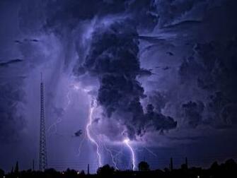 Purple Lightning Wallpaper