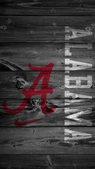 Alabama Black Wood iPhone Wallpaper Top