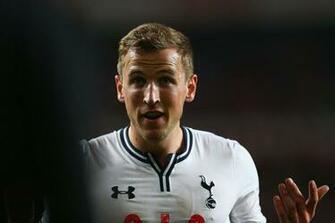 Harry Kane Of Tottenham Hotspur Directs Questions Towards