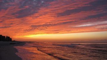 Sunrise Orange Beach Alabama Papel De Parede X Foto
