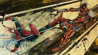 Comics Spiderman Vs Deadpool Spider Man Wallpaper