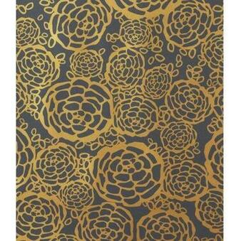 Oh Joy For Hygge West Petal Pusher In Gray Gold Wallpaper