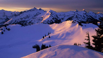 Beautiful Snowy Mountain Winter Wallpaper