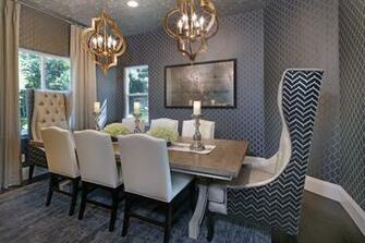Amazing Ikat Upholstered Chair Decorating Ideas With Wallpaper