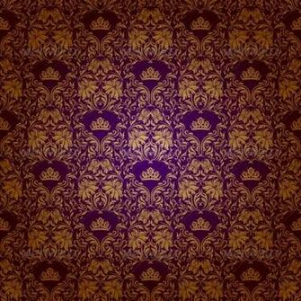 Victorian Wallpaper Pattern Purple Damask Seamless Floral