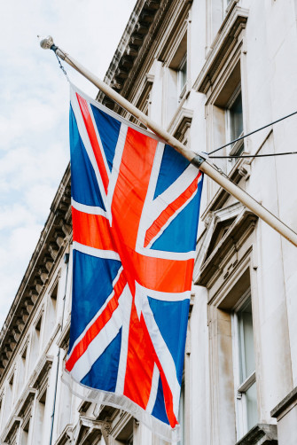 England Flag On A Building Wallpaper