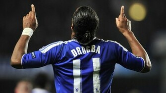 Atacante Didier Drogba Comemora Gol Que Abriu O Placar Na Partida