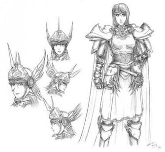 Female Knight Armor Drawing Raen Armour Concept