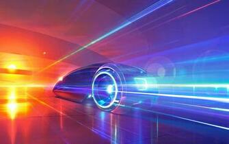 Solar Car Sunset Art Wallpaper