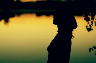 Women Sunsets Silhouette Wallpaper Nature Lakes HD