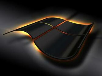 Black Glowing Windows Logo HD Wallpaper Background