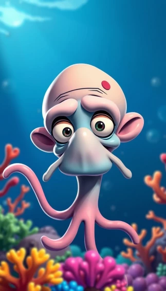 Handsome Squidward Wallpaper