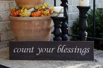 Count Your Blessings Painted Wood Sign Signs By Andrea