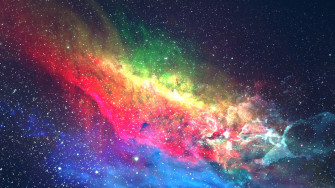Wallpaper Colorful Galaxy Space Digital Art