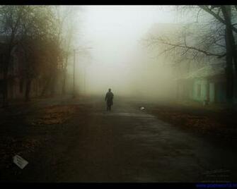 Sad Man Walking Alone