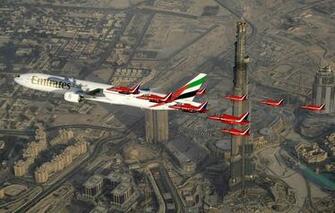 Wallpaper The Plane Large Hawk Emirates Family Passenger For