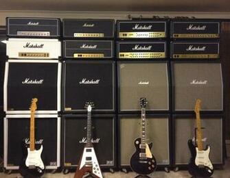 Marshall Stacks On Stage Wallpaper