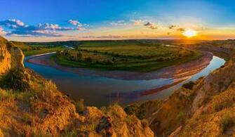 Usa Parks Scenery Rivers Grasslands Sunrises And Sunsets Clouds