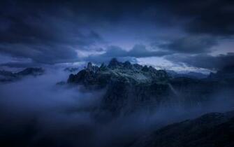 Dark Clouds Over The Mountains 4k Ultra HD Wallpaper Background