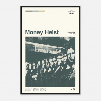 Money Heist Poster Print Retro Movie Wallpaper
