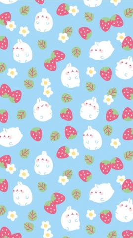 Holley Tea Time Molang Wallpaper iPhone Cute Kawaii