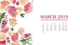 March Desktop Wallpaper Calendar