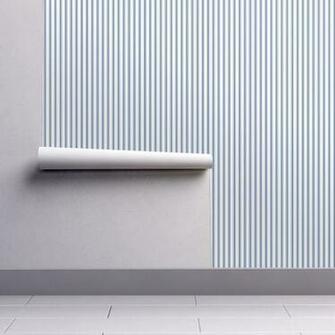 Mattress Ticking Narrow Striped Pattern In Dark Blue And White