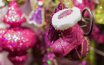 Pink Christmas Decorations Desktop Pc And Mac Wallpaper