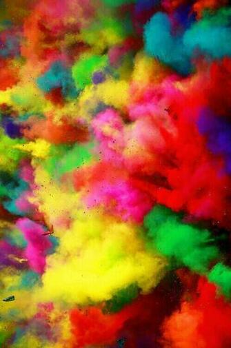 Background Color Run Colorful Explosion Powder Rainbow Wallpaper