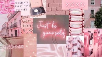 Light Pink Aesthetic Desktop Wallpaper Digital Computer