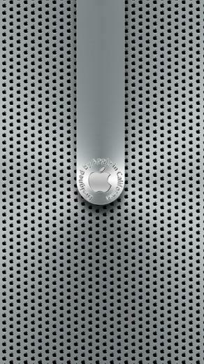 Metal Apple Lockscreen iPhone Wallpaper