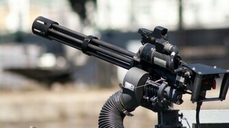 Gun Weapons M134 Minigun Multibarrel Wallpaper Background