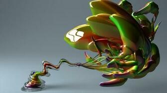 Blown Glass Flowers 3d Abstract Flower