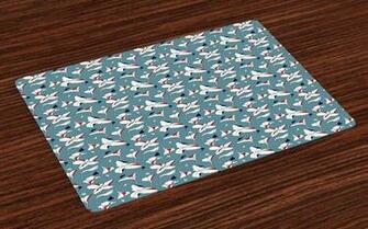 Amazon Ambesonne Flower Place Mats Set Of Irregular Design