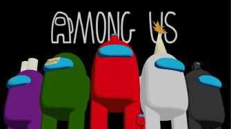 Among Us Red Wallpaper