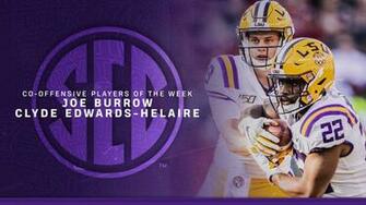 Burrow Edwards Helaire Named Sec Players Of The Week Lsu Tigers