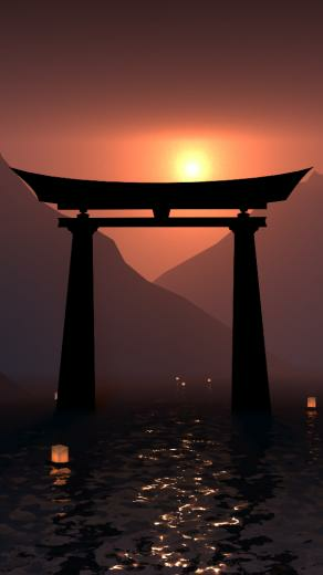 Torii Lake Sunrise iPhone Case By Silentvalley Kawaii In