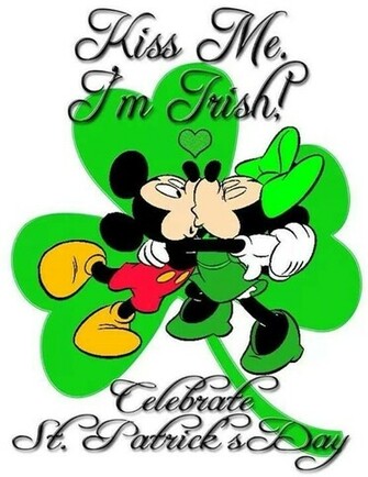 Mickey Minnie Mouse St Patrick S Day Kiss