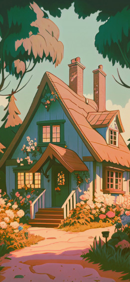 Cottagecore Aesthetic House Wallpaper