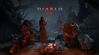 Diablo Iv Wallpaper With Game S Logo Top Of It