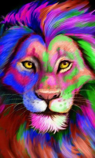 Rainbow Lion Jpg Phone Wallpaper By Twifranny