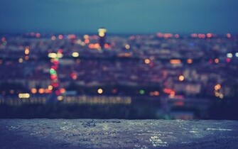 Blurred City Lights Background Cover